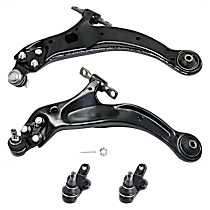 4-Piece Kit Front, Driver and Passenger Side, Outer, Lower Control Arm,  Includes (2) Ball Joint and (2) Control Arm