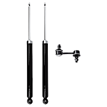 4-Piece Kit Rear, Driver and Passenger Side Shock,  Includes (2) Shock Absorber and (2) Sway Bar Link