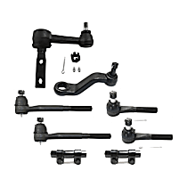 10-Piece Kit Idler Arm, RWD  Includes (2) Ball Joint, (1) Idler Arm, (1) Pitman Arm, (2) Tie Rod Adjusting Sleeve, and (4) Tie Rod End