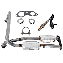 2-Piece Kit Before Catalytic Converter Catalytic Converter, 5.7L 8Cyl, Federal EPA Standard, 46-State Legal (Cannot ship to CA, CO, NY or ME), Dual Convs., Naturally Aspirated,  Includes (1) Catalytic Converter and (1) Oxygen Sensor