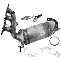 2-Piece Kit Before Catalytic Converter, Firewall Side Catalytic Converter, AWD, includes (1) Catalytic Converter and (1) Oxygen Sensor