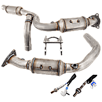 3-Piece Kit Before Catalytic Converter Catalytic Converter, Federal EPA Standard, 46-State Legal (Cannot ship to CA, CO, NY or ME), includes (1) Catalytic Converter and (2) Oxygen Sensor