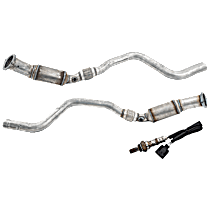3-Piece Kit Before Catalytic Converter Catalytic Converter, Federal EPA Standard, 46-State Legal (Cannot ship to CA, CO, NY or ME), RWD, includes (2) Catalytic Converter and (1) Oxygen Sensor