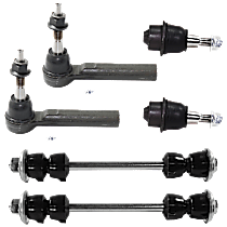 6-Piece Kit Front Suspension Kit, Includes (2) Ball Joint, (2) Sway Bar Link, and (2) Tie Rod End