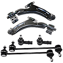 6-Piece Kit Front Suspension Kit, with Control Arm, Sway Bar Link, and Tie Rod End
