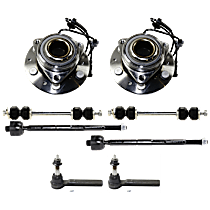 8-Piece Kit Front Suspension Kit,  Includes (2) Sway Bar Link, (4) Tie Rod End, and (2) Wheel Hub