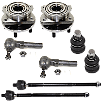 8-Piece Kit Front, Driver and Passenger Side Suspension with Ball Joint, Tie Rod End, and Wheel Hub