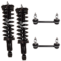 4-Piece Kit Front Suspension Kit, Includes (2) Loaded Strut and (2) Sway Bar Link