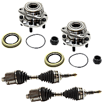4-Piece Kit Front, Driver and Passenger Side Suspension Kit, Includes (2) Axle Assembly and (2) Wheel Hub