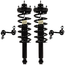 4-Piece Kit Rear, Driver and Passenger Side Suspension with Shock Absorbers and Sway Bar Links