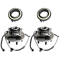 4-Piece Kit Front, Driver and Passenger Side Suspension Kit with 4WD Actuators and Wheel Hubs