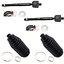 4-Piece Kit Driver and Passenger Side Suspension Kit, Includes (2) Steering Rack Boot and (2) Tie Rod End