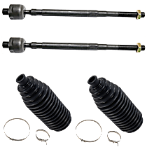 4-Piece Kit Driver and Passenger Side Suspension Kit, Includes (2) Steering Rack Boot and (2) Tie Rod End