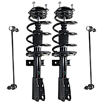 4-Piece Kit Front Suspension Kit, includes (2) Loaded Strut and (2) Sway Bar Link
