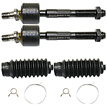 4-Piece Kit Front, Driver Side Suspension Kit, Includes (2) Steering Rack Boot and (2) Tie Rod End