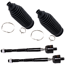 4-Piece Kit Driver and Passenger Side Suspension Kit, Includes (2) Steering Rack Boot and (2) Tie Rod End
