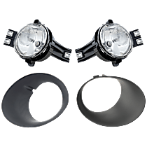 4-Piece Kit, Front, Driver and Passenger Side Halogen Fog Light, With bulb(s), Includes (2) Fog Light and (2) Fog Light Trim