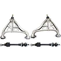 4-Piece Kit Front, Driver and Passenger Side, Lower Control Arm Kit, Four Wheel Drive,  Includes (2) Control Arm and (2) Sway Bar Link