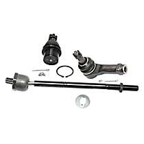 6-Piece Kit Front, Driver and Passenger Side Suspension Kit, Four Wheel Drive,  Includes (2) Ball Joint and (4) Tie Rod End