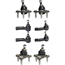 8-Piece Kit Front, Driver and Passenger Side Suspension, includes Ball Joint and Tie Rod End