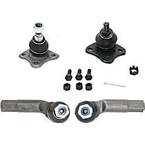 4-Piece Kit Front, Driver and Passenger Side Suspension Kit,  Includes (2) Ball Joint and (2) Tie Rod End