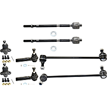 8-Piece Kit Front, Driver and Passenger Side Suspension Kit, includes (2) Ball Joint, (2) Sway Bar Link, and (4) Tie Rod End