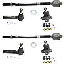 6-Piece Kit Front, Driver and Passenger Side Suspension Kit, includes (2) Ball Joint and (4) Tie Rod End