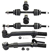 6-Piece Kit Front, Driver and Passenger Side Suspension Includes Ball Joints, Sway Bar Links, and Tie Rod Ends, 4WD