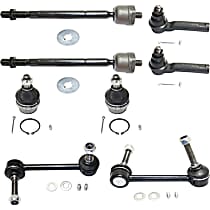 8-Piece Kit Front, Driver and Passenger Side Suspension Includes Ball Joints, Sway Bar Links, and Tie Rod Ends, 4WD/(RWD, Pre-Runner Model)