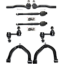 Front, Driver and Passenger Side, Upper Control Arm Kit, includes Sway Bar Links and Tie Rod Ends