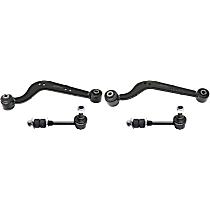 4-Piece Kit Rear, Driver and Passenger Side, Upper Control Arm Kit, includes (2) Control Arm and (2) Sway Bar Link