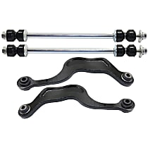 4-Piece Kit Rear, Driver and Passenger Side, Upper Control Arm Kit, includes (2) Control Arm and (2) Sway Bar Link