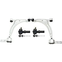 4-Piece Kit Front, Driver and Passenger Side, Lower Control Arm Kit,  Includes (2) Control Arm and (2) Tie Rod End