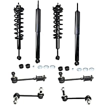 8-Piece Kit Front and Rear, Driver and Passenger Side Suspension with Loaded Struts, Shock Absorbers, and Sway Bar Links