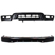 2-Piece Kit Front Bumper,  For Models With Sport Package and Fender Flare Holes, Painted Black, Sport Utility,  Includes (1) Bumper and (1) Valance