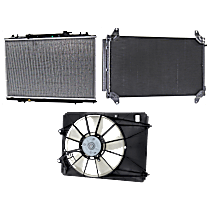 3-Piece Kit A/C Condenser, 3.5L 6Cyl,  Includes (1) A/C Condenser, (1) Cooling Fan Assembly, and (1) Radiator