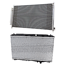 2-Piece Kit A/C Condenser, 2.4L 4Cyl,  Includes (1) A/C Condenser and (1) Radiator