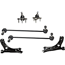 6-Piece Kit Front, Driver and Passenger Side Control Arm, For Models With Aluminum Steering Knuckles,  Includes (2)Ball Joint, (2)Control Arm and (2)Sway Bar Link