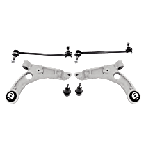 6-Piece Kit Front, Driver and Passenger Side, Lower Control Arm, Four Wheel Drive, For Models With Off-Road Suspension,  Includes (2)Ball Joint, (2)Control Arm and (2)Sway Bar Link