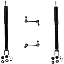 4-Piece Kit Rear, Driver and Passenger Side Shock, includes (2)Shock Absorber and Strut Assembly and (2)Sway Bar Link