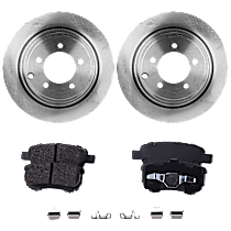 Brake Disc and Pad Kit, Plain Surface, 5 Lugs, 302.01 mm, 302mm Rear Disc