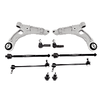 10-Piece Kit Front, Driver and Passenger Side, Lower Control Arm, All Wheel Drive, For Models With Off Road Package,  Includes (4)Tie Rod End, (2)Ball Joint, (2)Control Arm and (2)Sway Bar Link
