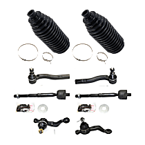 8-Piece Kit Front, Driver and Passenger Side, Lower Ball Joint,  Includes (4)Tie Rod End, (2)Ball Joint and (2)Steering Rack Boot