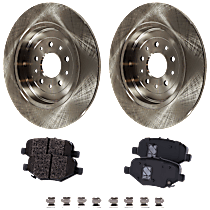 Brake Disc and Pad Kit, Plain Surface, 5 Lugs, 329.95 mm, 330mm Rear Disc, Standard Brakes