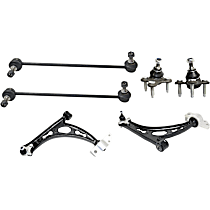 6-Piece Kit Front, Driver and Passenger Side, Lower Control Arms, Includes (2)Ball Joint, (2)Control Arm and (2)Sway Bar Link