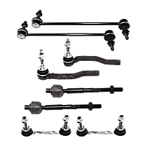 8-Piece Kit Front and Rear, Driver and Passenger Side Sway Bar Link,  Includes (4)Sway Bar Link and (4)Tie Rod End