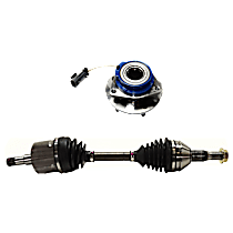 2-Piece Kit Front, Passenger Side Suspension Kit, Includes (1) Axle Assembly and (1) Wheel Hub