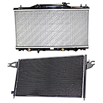 2-Piece Kit A/C Condenser, 2.0L 4Cyl,  Includes (1) A/C Condenser and (1) Radiator