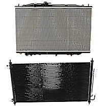 2-Piece Kit A/C Condenser, 3.2L 6Cyl,  Includes (1) A/C Condenser and (1) Radiator