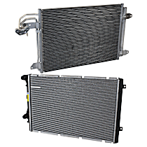 2-Piece Kit A/C Condenser, 4 Cyl 2.0L, includes (1) A/C Condenser and (1) Radiator
